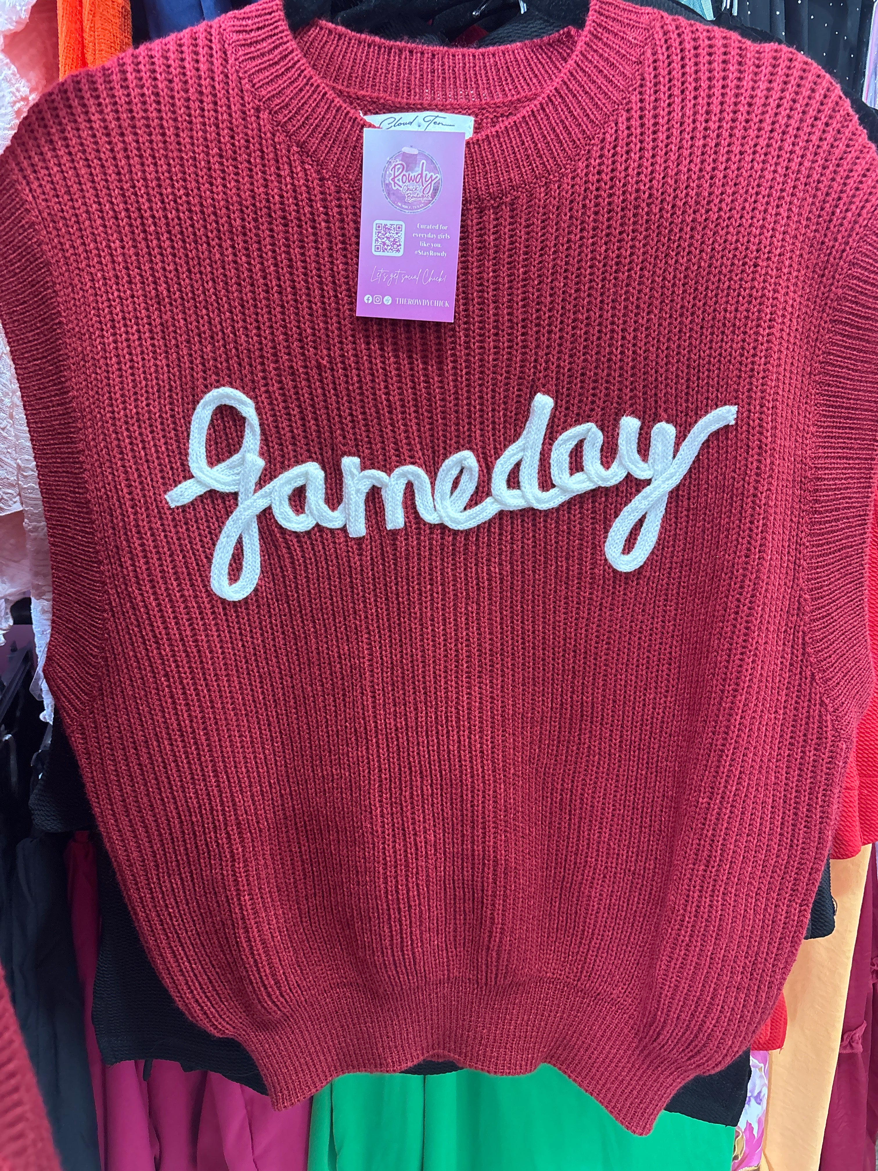 Gameday sweater vest: Maroon