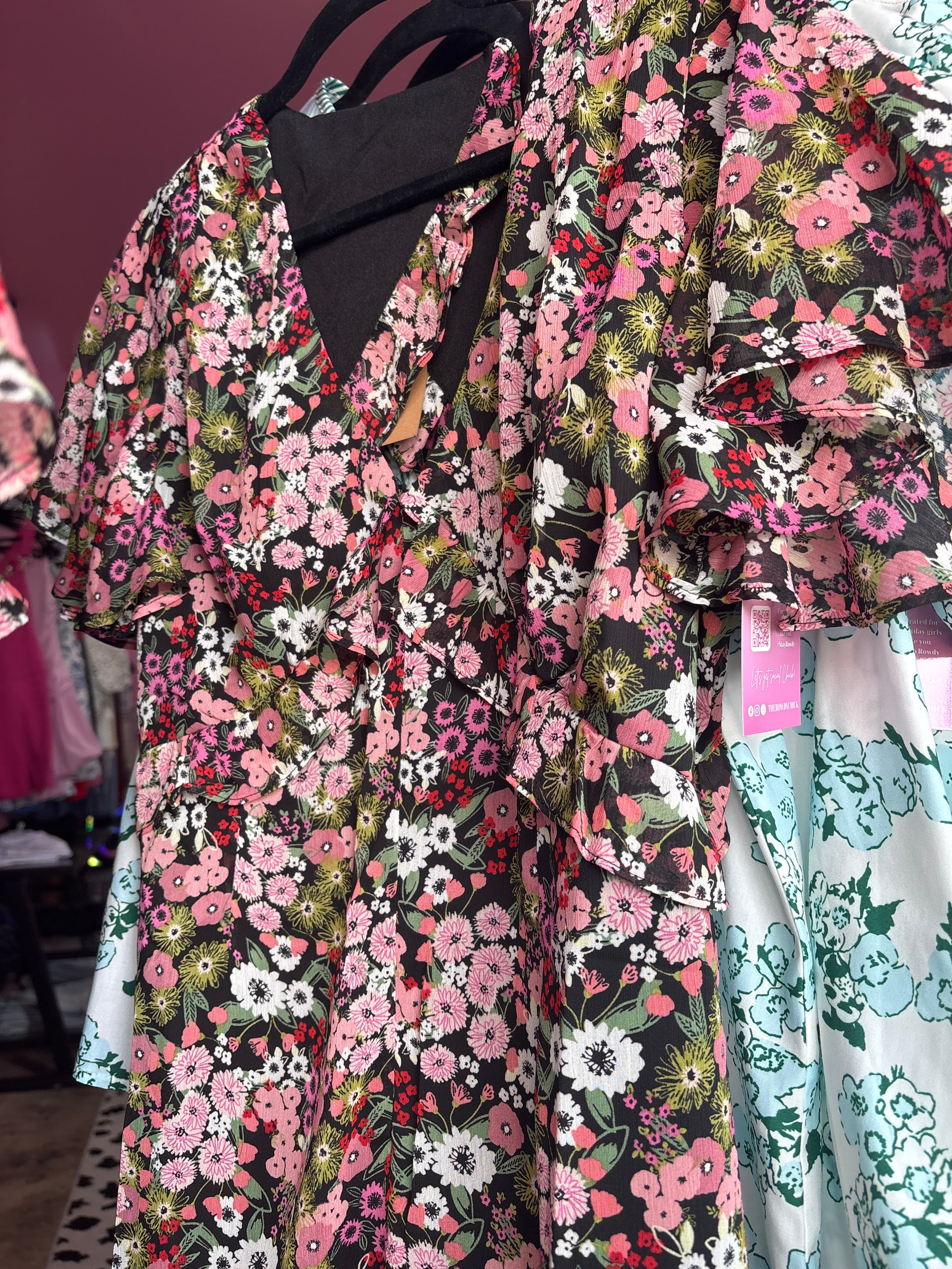 Floral ruffle romper