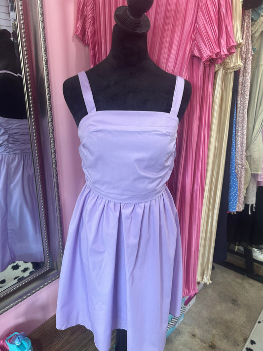 SALE: lilac smocked mini dress