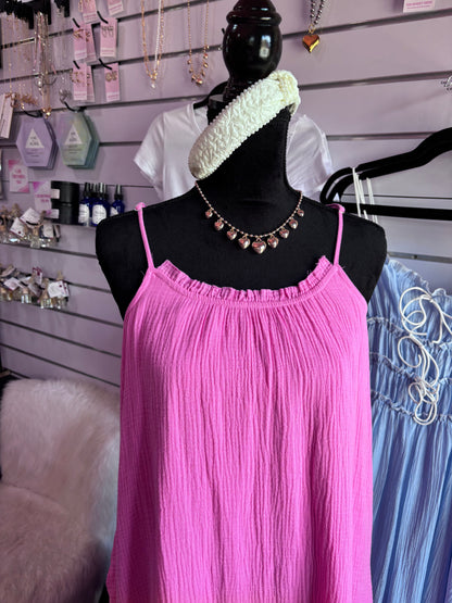 SALE: Vacation Maxi Dress: HOT PINK