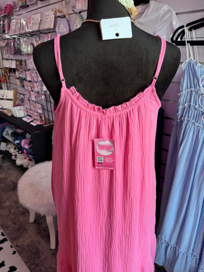SALE: Vacation Maxi Dress: HOT PINK