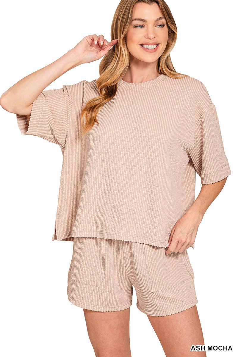 Corded Rib Set: ASH MOCHA