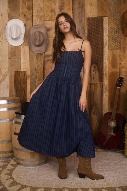 The Midnight Rodeo Maxi: DENIM