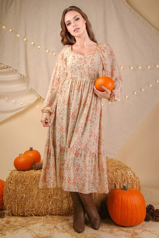 Autumn Whisper Midi Dress