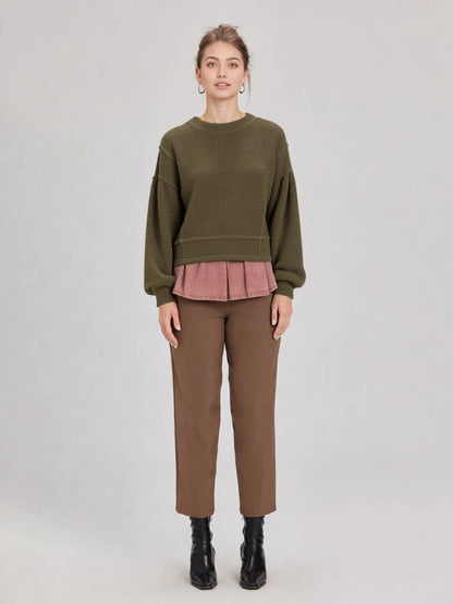 Chilly Chic Knit Sweater – Olive