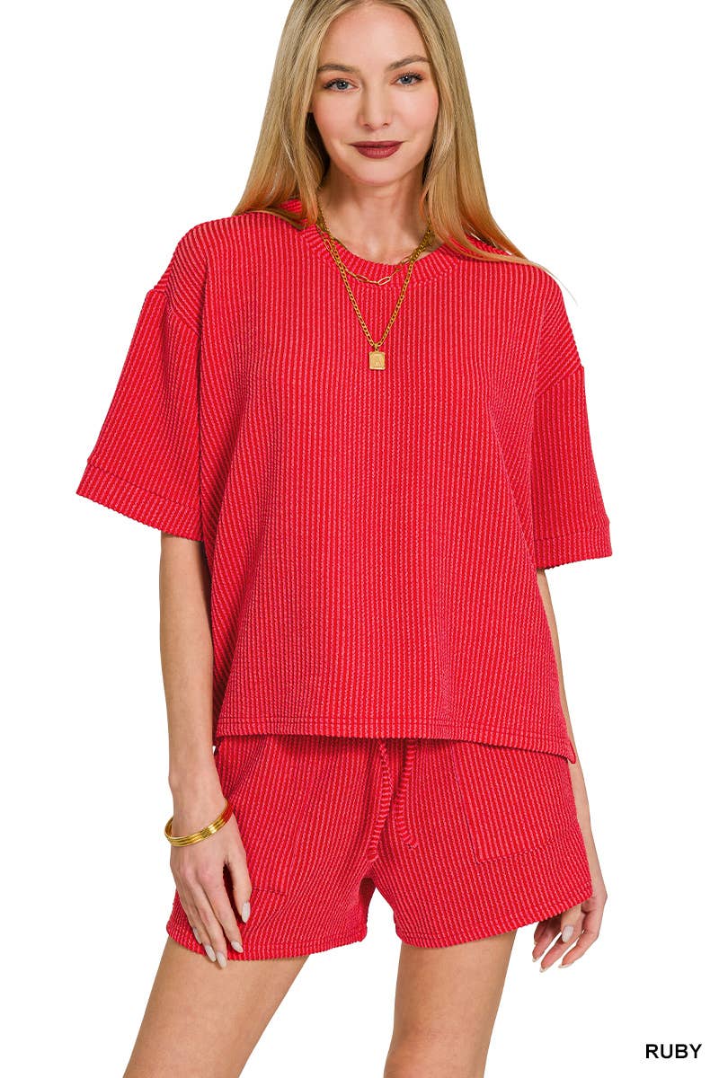Corded Rib Set: RUBY