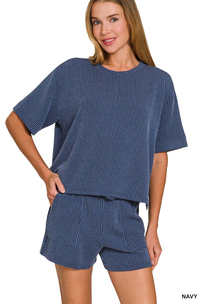 Corded Rib Set: NAVY