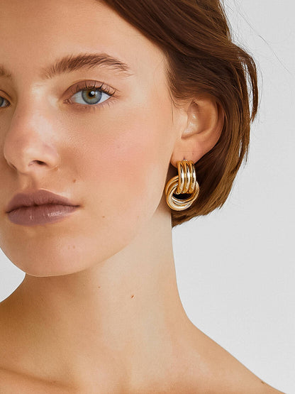 Mixed Metals, Major Mood : 18K Gold Non-Tarnish Classic Hoop Earring