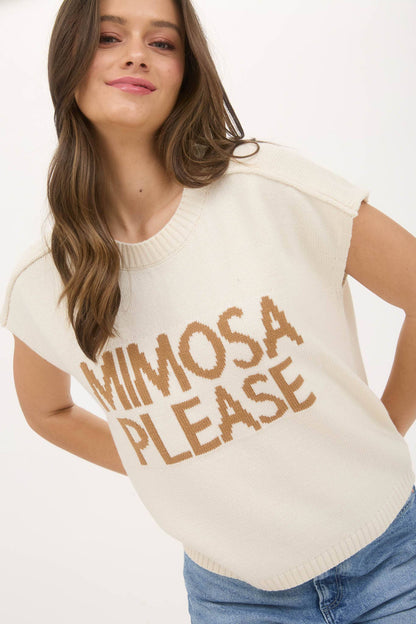 MIMOSA PLEASE PULLOVER SWEATER: IVORY